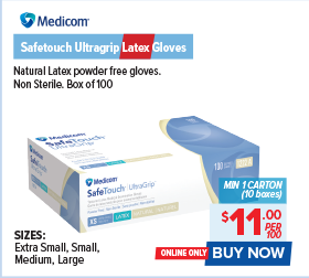 Medicom SafeTouch UltraGrip Latex Gloves