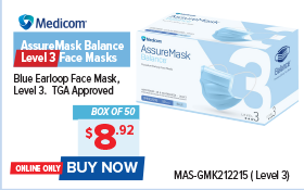 Medicom AssureMask Balance Level 3 Face Masks