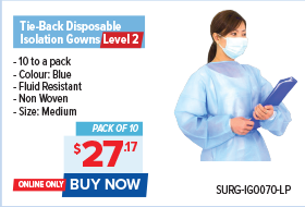 Tie-back Level 2 Gowns