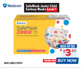 Medicom SafeMasks Junior Level 1 Face Masks