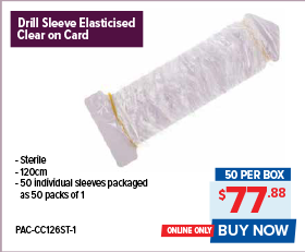 Drill Sleeves – Elasticised Clear on Card