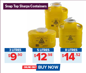 Snap Top Sharps Containers