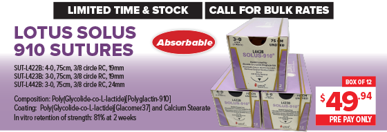 Lotus Solus-910 Absorbable Suture