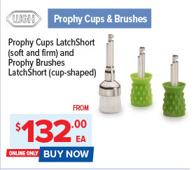 W&H Proxeo Twist LatchShort Cups and Brushes