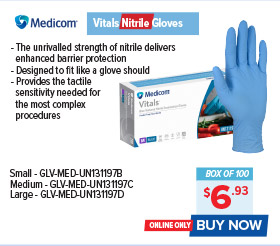 Medicom Vitals Nitrile Gloves