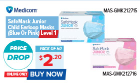 Medicom Junior Masks – Blue and Pink