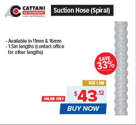 Cattani Suction Hose - Spiral