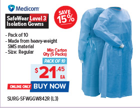 Medicom Level 3 Isolation Gowns