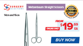 Surgery Selections Metzenbaum Straight Scissors