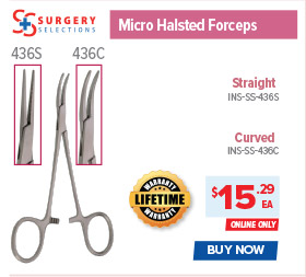 Surgery Selections Micro Halsted Forceps
