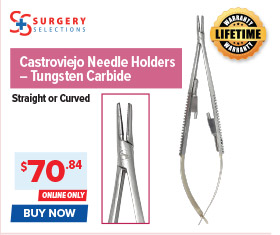 Surgery Selections Castroviejo Straight Needle Holders - TC