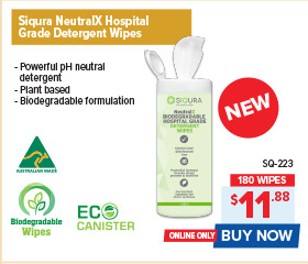 Siqura NeutralX Detergent Wipes