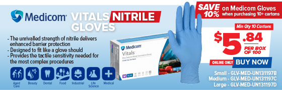 Medicom Vitals Nitrile Gloves