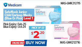 Medicom Junior Masks – Blue and Pink
