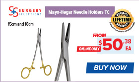 Surgery Selections Mayo-Hegar Needle Holders Tungsten Carbide