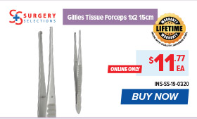 Surgery Selections Gillies Tissue Forceps 1x2 15cm