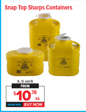 Snap Top Sharps Containers