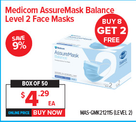 Medicom AssureMask Balance – Level 2 Face Masks