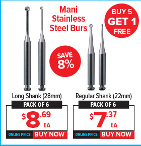 Mani Stainless Steel Burs