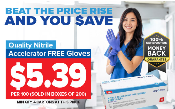 Med+Care Nitrile Gloves